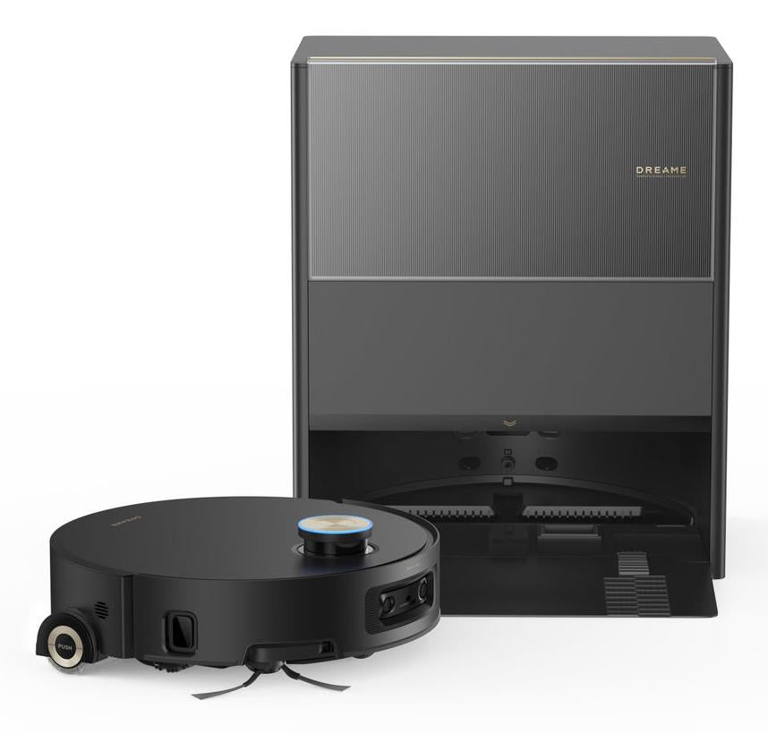 Dreame Aqua10 Ultra Roller Complete robotizētais putekļsūcējs ar sauso un mitro uzkopšanu, 30 000 Pa, AquaRoll™ rullītis, 100 °C mopu mazgāšana, LiDAR navigācija, AI šķēršļu atpazīšana, 6400 mAh, automātiskā dokstacija, melns