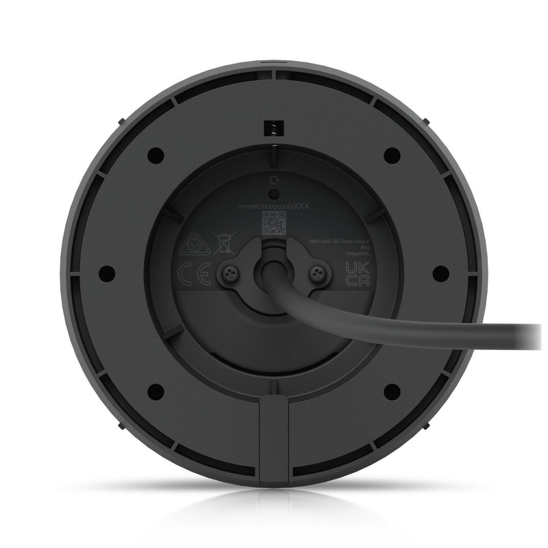 Ubiquiti G5 Turret Ultra 4 MP 2K āra kupolveida IP kamera, 2,8 mm, 102,4°, IR nakts redzamība līdz 30 m, cilvēku, transportlīdzekļu un dzīvnieku noteikšana, mikrofons, PoE, IP66, IK04, melna