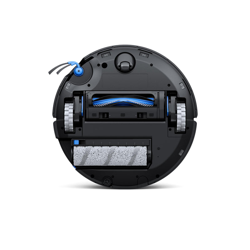 ECOVACS DEEBOT X11 PRO OMNI, melns robotizēts putekļsūcējs ar mitro un sauso uzkopšanu, 19 500 Pa, OZMO ROLLER 2.0, dToF LiDAR, AIVI 3D, 6400 mAh un automātisku mopu mazgāšanu