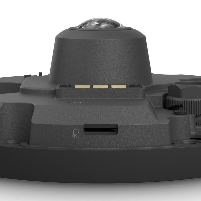 Ubiquiti 12 MP 360° panorāmas IP kamera G6 Pro 360, 1/1,6″ sensors, 3504 × 3504, 180° skata leņķis, digitāla PTZ funkcija, Smart IR līdz 15 m, 2 virzienu audio, PoE+, microSD, IP66, IK10, melna