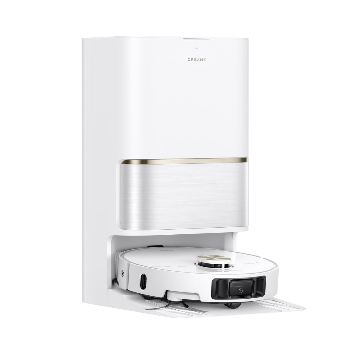 Dreame L50 Ultra AE robotizētais putekļsūcējs ar mitro uzkopšanu, 28 000 Pa, 100 °C mopu mazgāšanu, TriCut Brush 3.0, Dual Flex Arm, automātisko dokstaciju, 5200 mAh, balts