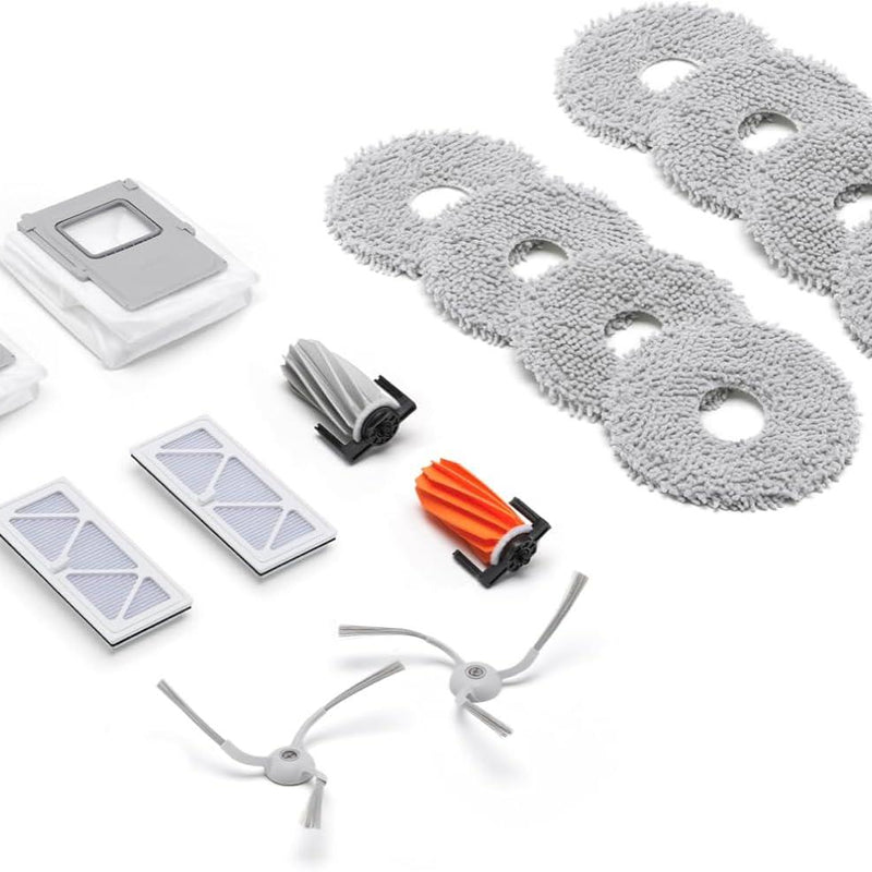 DJI ROMO S CP.CR.00000058.01, balts, robotizēts putekļsūcējs ar mitro un sauso uzkopšanu, 25 000 Pa, LiDAR, 5000 mAh, pašattīrošu dokstaciju, automātisku putekļu iztukšošanu un mopu mazgāšanu