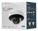 TP-Link VIGI InSight S245 4MP Full-Color dome IP kamera, 2,8mm, IR/LED 30m, WDR 120dB, AI, Active Defense, 2 virzienu audio, PoE, microSD 512GB, IP67, IK10