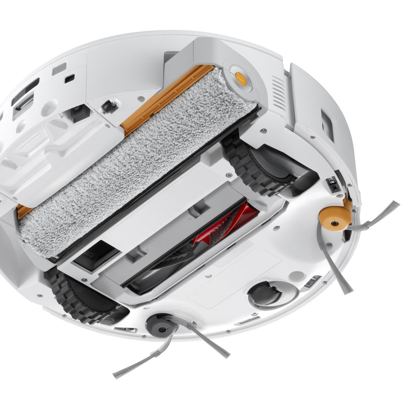 Roborock Qrevo Curv 2 Flow robotizētais putekļsūcējs, 20 000 Pa, sausā un mitrā uzkopšana, LiDAR navigācija, automātiskā dokstacija ar ūdens uzpildi un notekūdeņu novadīšanu, 5200 mAh, balts