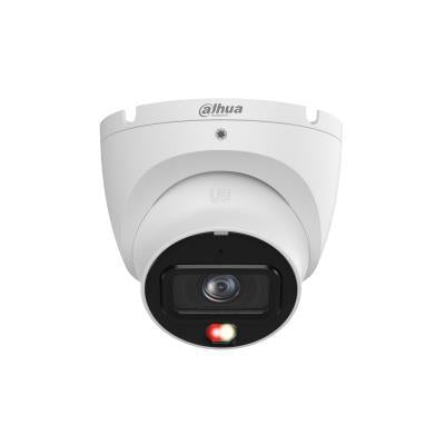 Dahua 6 MP Eyeball IP kamera, 2,8 mm, 110°, Smart Dual Light, IR un silti balta gaisma līdz 30 m, WDR, cilvēku noteikšana, iebūvēts mikrofons, H.265+, PoE, IP67, balta