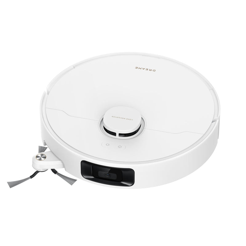 Dreame D20 Pro robotizētais putekļsūcējs, 13 000 Pa, sausā un mitrā uzkopšana, D-ToF LiDAR, SideReach izvelkamā birste, HyperStream DuoBrush, 5200 mAh, 0,7 l, balts, RLD43SA