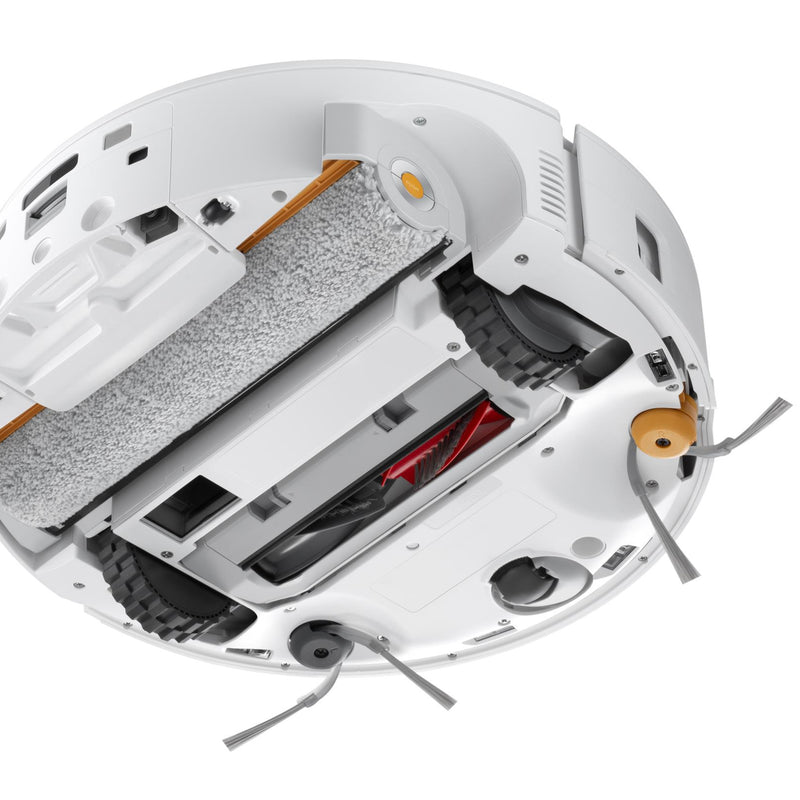 Roborock Qrevo Curv 2 Flow robotizētais putekļsūcējs, 20 000 Pa, sausā un mitrā uzkopšana, LiDAR navigācija, automātiskā dokstacija ar ūdens uzpildi un notekūdeņu novadīšanu, 5200 mAh, balts