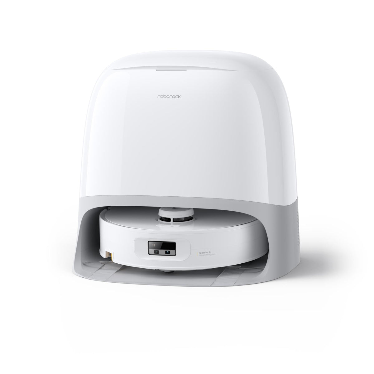 Roborock Qrevo Curv 2 Flow robotic vacuum cleaner, 20,000 Pa, dry and wet cleaning, LiDAR navigation, automatic docking with water refill and wastewater drainage, 5200 mAh, white