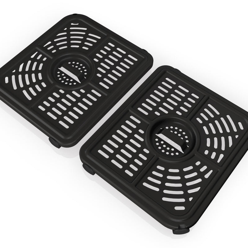 Ninja Foodi FlexDrawer AF500EU, 2470 W, 10,4 l karstā gaisa friteris ar MegaZone, 2 neatkarīgām 5,2 l zonām, 7 gatavošanas programmām, SYNC un MATCH funkcijām