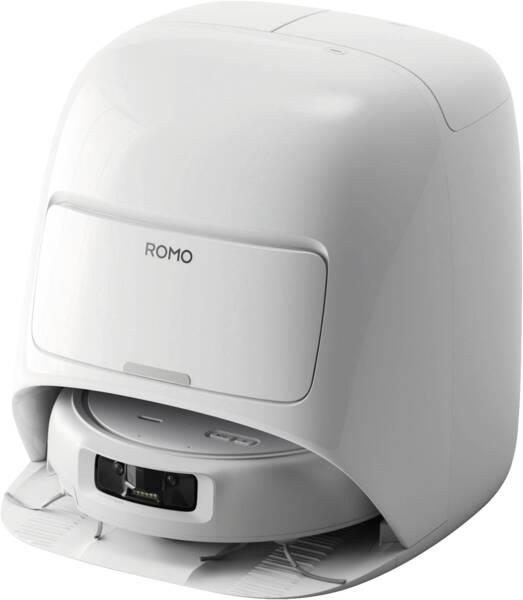 DJI ROMO S CP.CR.00000053, белый роботизированный пылесос с функциями сухой и влажной уборки, 25 000 Па, 5000 мА·ч, навигацией LiDAR, автоматической мойкой швабры и резервуаром для воды объёмом 4 л