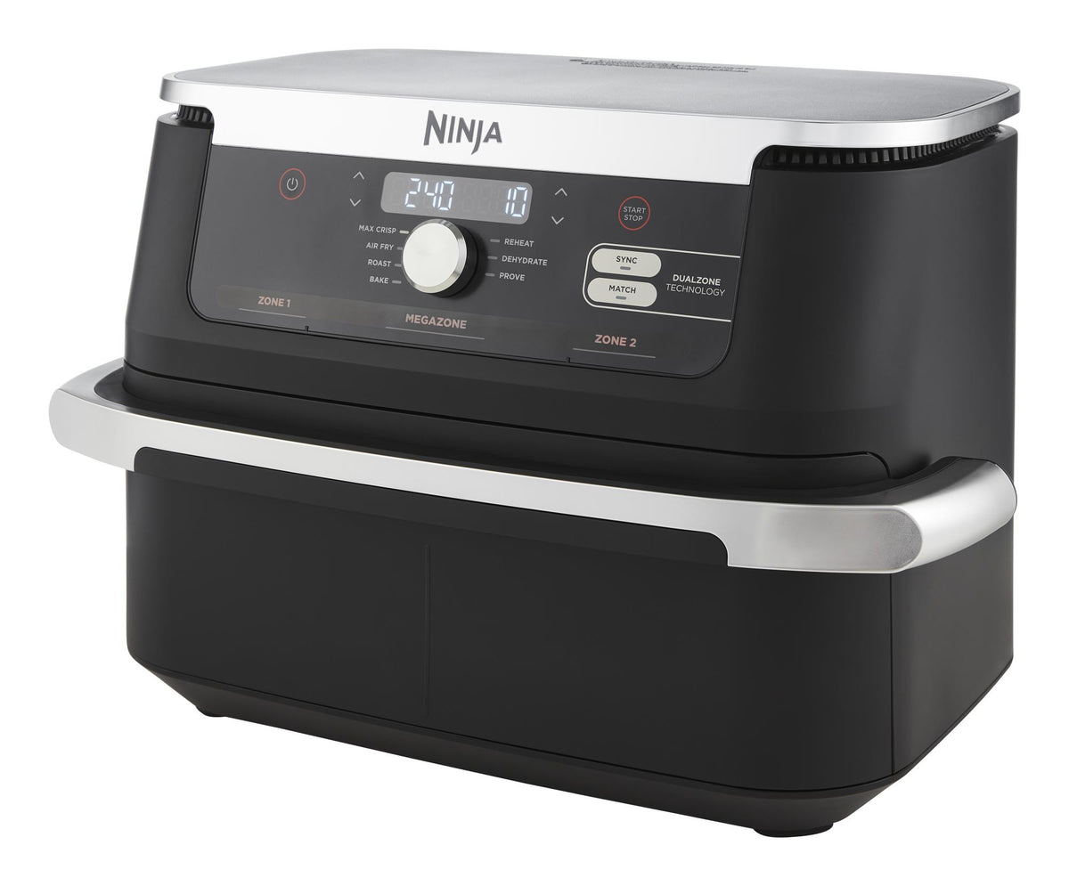 Ninja Foodi FlexDrawer AF500EU, 2470 W, 10.4 l hot air fryer with MegaZone, 2 independent 5.2 l zones, 7 cooking programmes, SYNC and MATCH functions