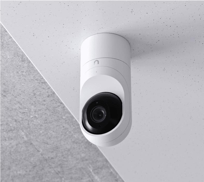 Ubiquiti G5 Flex 4 MP kupolveida IP kamera, 2K, 102,4°, IR nakts redzamība līdz 6 m, H.264, AI notikumu noteikšana, iebūvēts mikrofons, PoE, IPX4, IK04, balta