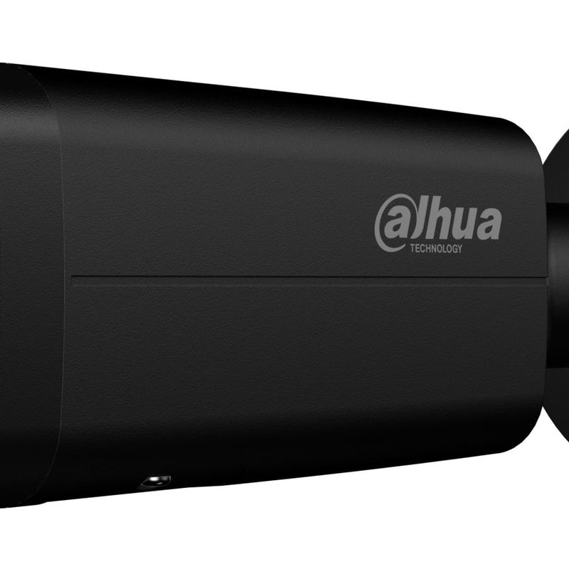 Dahua 8 MP bullet IP kamera, 2,7–13,5 mm, motorizēts objektīvs, 114–32° skata leņķis, Smart Dual Light, balta gaisma līdz 60 m, WDR 120 dB, WizSense, SMD Plus, cilvēku un transportlīdzekļu noteikšana, mikrofons, microSD līdz 256 GB, PoE, IP67, IK10, melna
