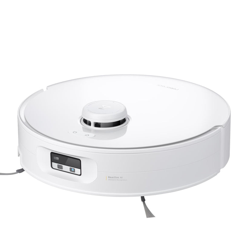 Roborock Qrevo Curv 2 Flow robotizētais putekļsūcējs, 20 000 Pa, sausā un mitrā uzkopšana, LiDAR navigācija, automātiskā dokstacija ar ūdens uzpildi un notekūdeņu novadīšanu, 5200 mAh, balts