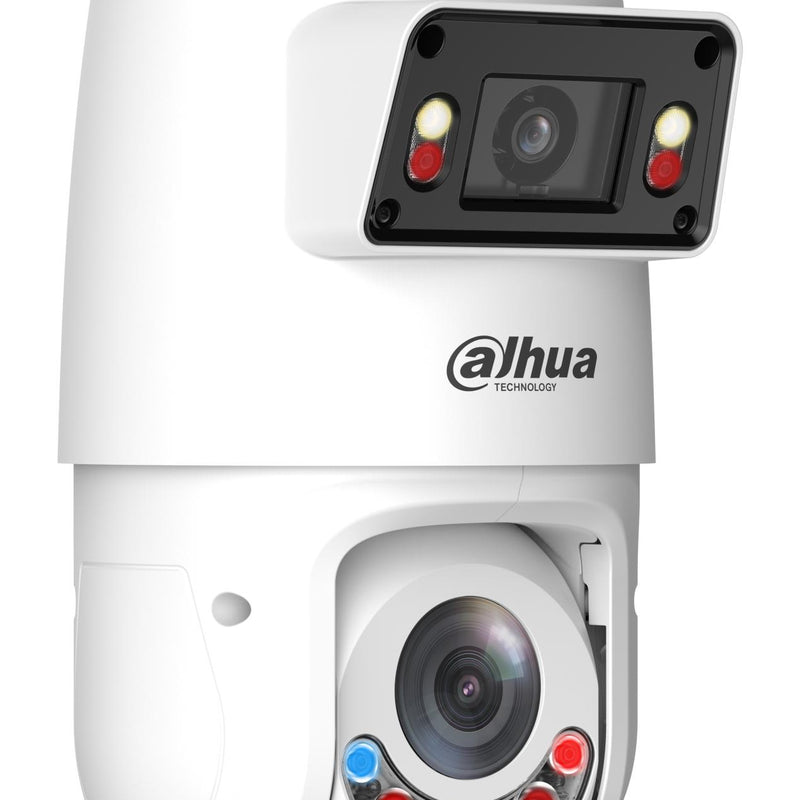 Dahua 4+4MP X-Spans PTZ IP kamera, 25× optiskais zoom, 2,8mm panorāma, IR līdz 100m, Smart Dual Light, Auto Tracking 3.0, AI, Active Deterrence, PoE+, IP66