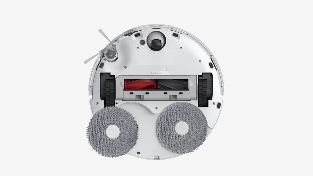 Роботизированный пылесос Roborock Qrevo Edge, 18 500 Па, сухая и влажная уборка, навигация по LiDAR, FlexiArm, система DuoDivide Anti-Tangle, автоматическая док-станция, 6400 мА·ч, белый