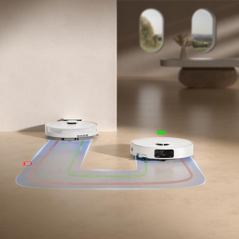 Dreame D20 Pro robotizētais putekļsūcējs, 13 000 Pa, sausā un mitrā uzkopšana, D-ToF LiDAR, SideReach izvelkamā birste, HyperStream DuoBrush, 5200 mAh, 0,7 l, balts, RLD43SA