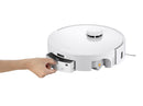 Roborock Qrevo Curv 2 Flow robotizētais putekļsūcējs, 20 000 Pa, sausā un mitrā uzkopšana, LiDAR navigācija, automātiskā dokstacija ar ūdens uzpildi un notekūdeņu novadīšanu, 5200 mAh, balts