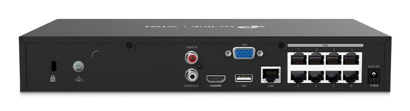 TP-Link VIGI NVR1008H-8P 8 kanālu tīkla videoreģistrators ar 8 PoE+ pieslēgvietām, 4K HDMI, līdz 8 MP, 1 SATA, līdz 16 TB