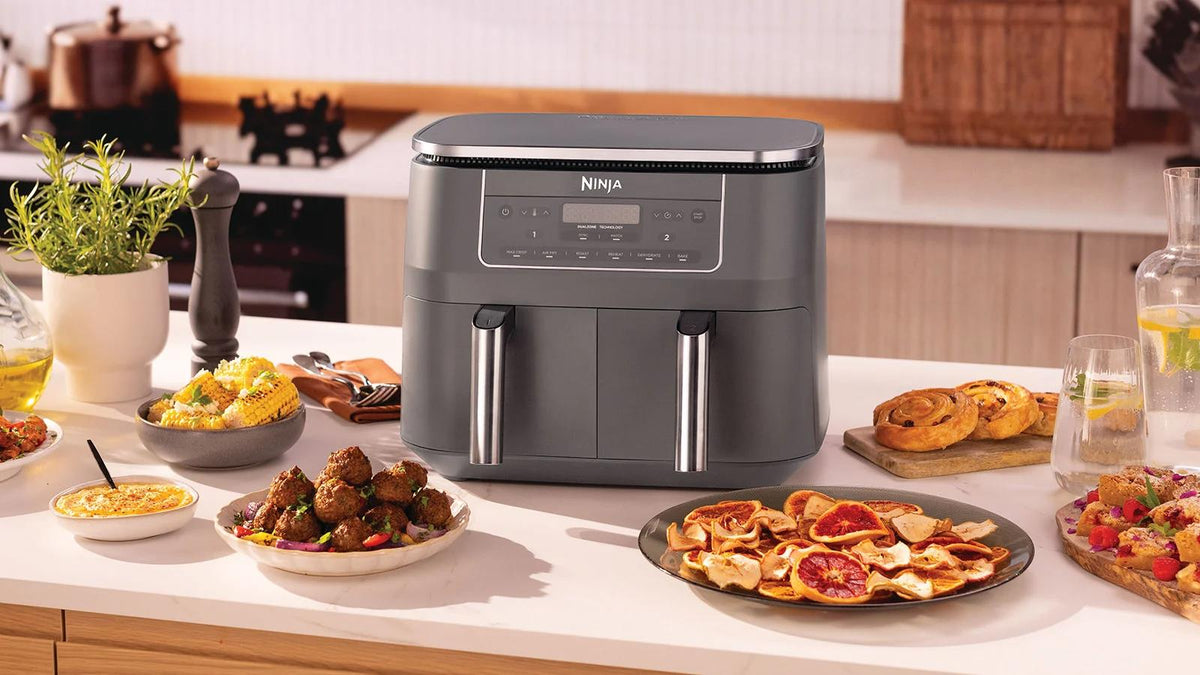 Ninja Dual Zone DZ300EU, 2470 W, 7.6 l hot air fryer with 2 independent 3.8 l zones, 6 cooking functions, SYNC and MATCH modes