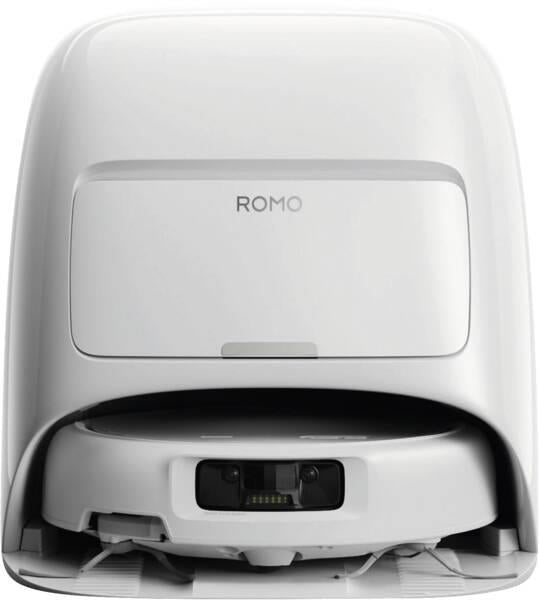 DJI ROMO S CP.CR.00000053, balts robotizēts putekļsūcējs ar sauso un mitro uzkopšanu, 25 000 Pa, 5000 mAh, LiDAR navigāciju, automātisku mopu mazgāšanu un 4 l ūdens tvertni