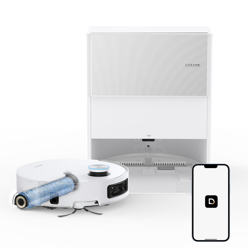 Dreame Aqua10 Ultra Roller robotizētais putekļsūcējs ar sauso un mitro uzkopšanu, 30 000 Pa, AquaRoll™ rullītis, 100 °C mopu mazgāšana, LiDAR navigācija, automātiskā dokstacija, 6400 mAh, balts
