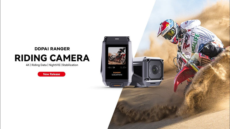 DDPAI Ranger 4K Action Cam – motociklam, velobraukšanai un piedzīvojumiem | GPS, Wi-Fi, NightVIS, IP67, 150 min darbība