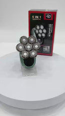 Multifunkcionālais skuveklis plikpauriem 7D peddošās galviņas 6-in-1 ar USB uzlādi,IPX6 ūdensdrošs