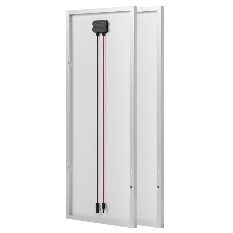 VEVOR 200 W 12 V pilns saules enerģijas komplekts, 2 × 100 W monokristāliski saules paneļi, 12,8 V 50 Ah LiFePO₄ akumulators, 40 A uzlādes kontrolieris un 800 W strāvas invertors RV, mājai, kempingam, laivai un autonomai energoapgādei