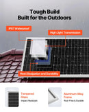 VEVOR 800 W 12 V pilns saules enerģijas komplekts, 4 × 200 W monokristāliski saules paneļi, 12,8 V 300 Ah LiFePO₄ akumulators, 60 A MPPT uzlādes kontrolieris un 2000 W strāvas invertors mājai, mazai saimniecībai, namiņam un autonomai energoapgādei
