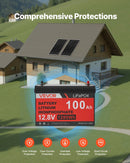 VEVOR 400 W 12 V pilns saules enerģijas komplekts, 2 × 200 W monokristāliski saules paneļi, 12,8 V 100 Ah LiFePO₄ akumulators, 40 A MPPT uzlādes kontrolieris un 1000 W strāvas invertors RV, mājai, kempingam, laivai un autonomai energoapgādei