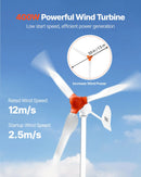 VEVOR 600 W 12 V saules un vēja enerģijas komplekts, 2 × 100 W monokristāliski saules paneļi, 400 W vēja turbīna ar kontrolieri, 12,8 V 100 Ah LiFePO₄ akumulators un 1000 W hibrīdinvertors mājai, RV, laivai, kempingam un autonomai energoapgādei