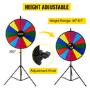 VEVOR Laimes rats ar statīvu 45,7 cm, grīdas trijkāja balsts, 14 sektori, sausās dzēšanas virsma, piemērots izstādēm un pasākumu spēlēm