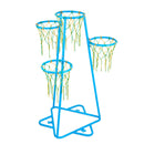 VEVOR Bērnu basketbola statīvs ar 4 groziem, pārnēsājams ar regulējamu augstumu un 3 bumbām, iekštelpām un ārtelpām, piemērots dažāda vecuma bērniem