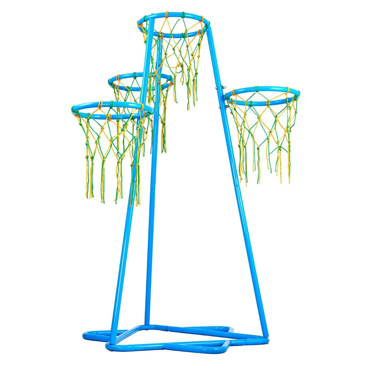 VEVOR Bērnu basketbola statīvs ar 4 groziem, pārnēsājams ar regulējamu augstumu un 3 bumbām, iekštelpām un ārtelpām, piemērots dažāda vecuma bērniem - ZEMLETES.LV
