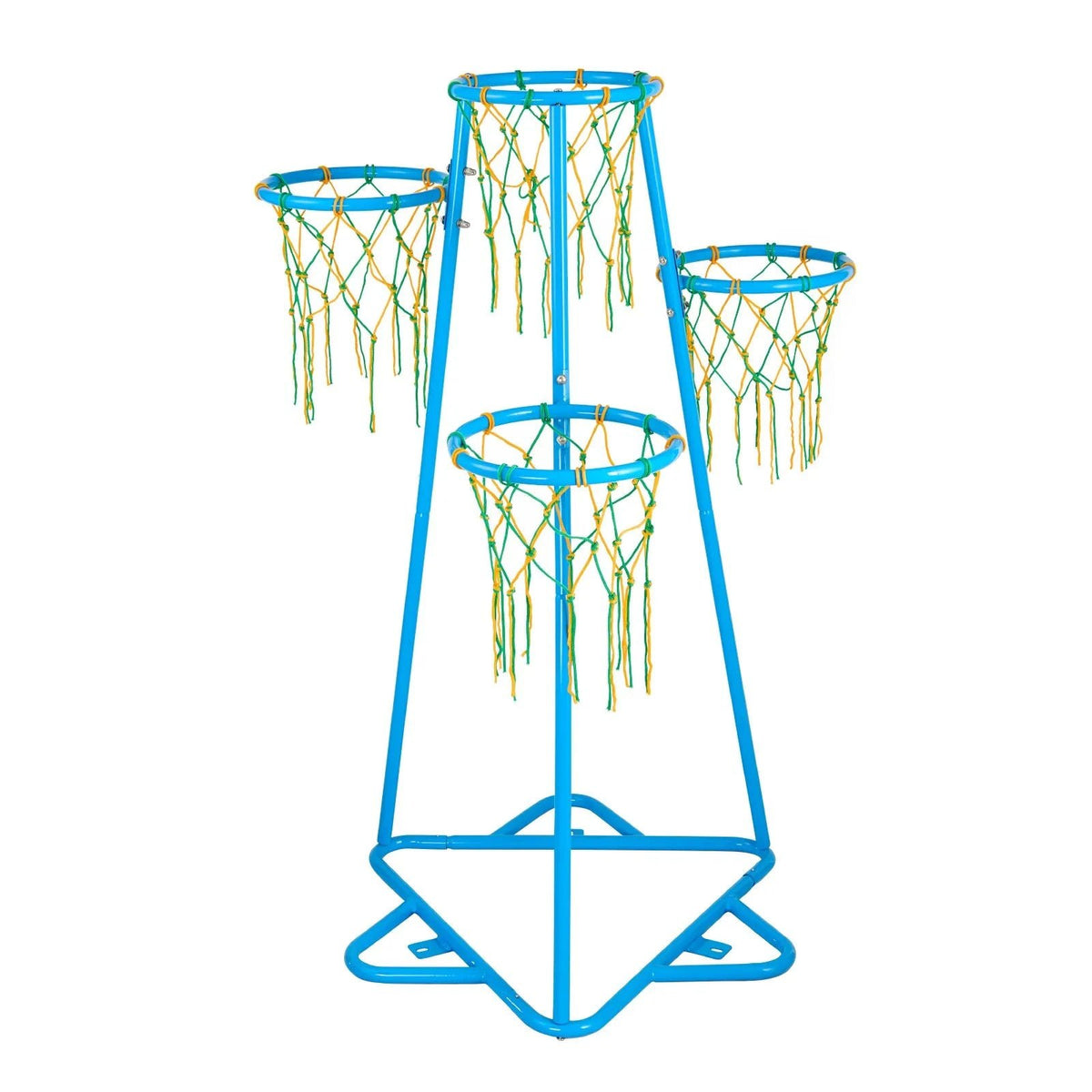 VEVOR Bērnu basketbola statīvs ar 4 groziem, pārnēsājams ar regulējamu augstumu un 3 bumbām, iekštelpām un ārtelpām, piemērots dažāda vecuma bērniem - ZEMLETES.LV