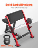 VEVOR bicepsu treniņu sols, regulējams spēka treniņu sols ar stieņa turētājiem, sēdošs izolēts roku trenažieris hantelēm un stienim, 299 kg nestspēja, mājas sporta zālei - ZEMLETES.LV