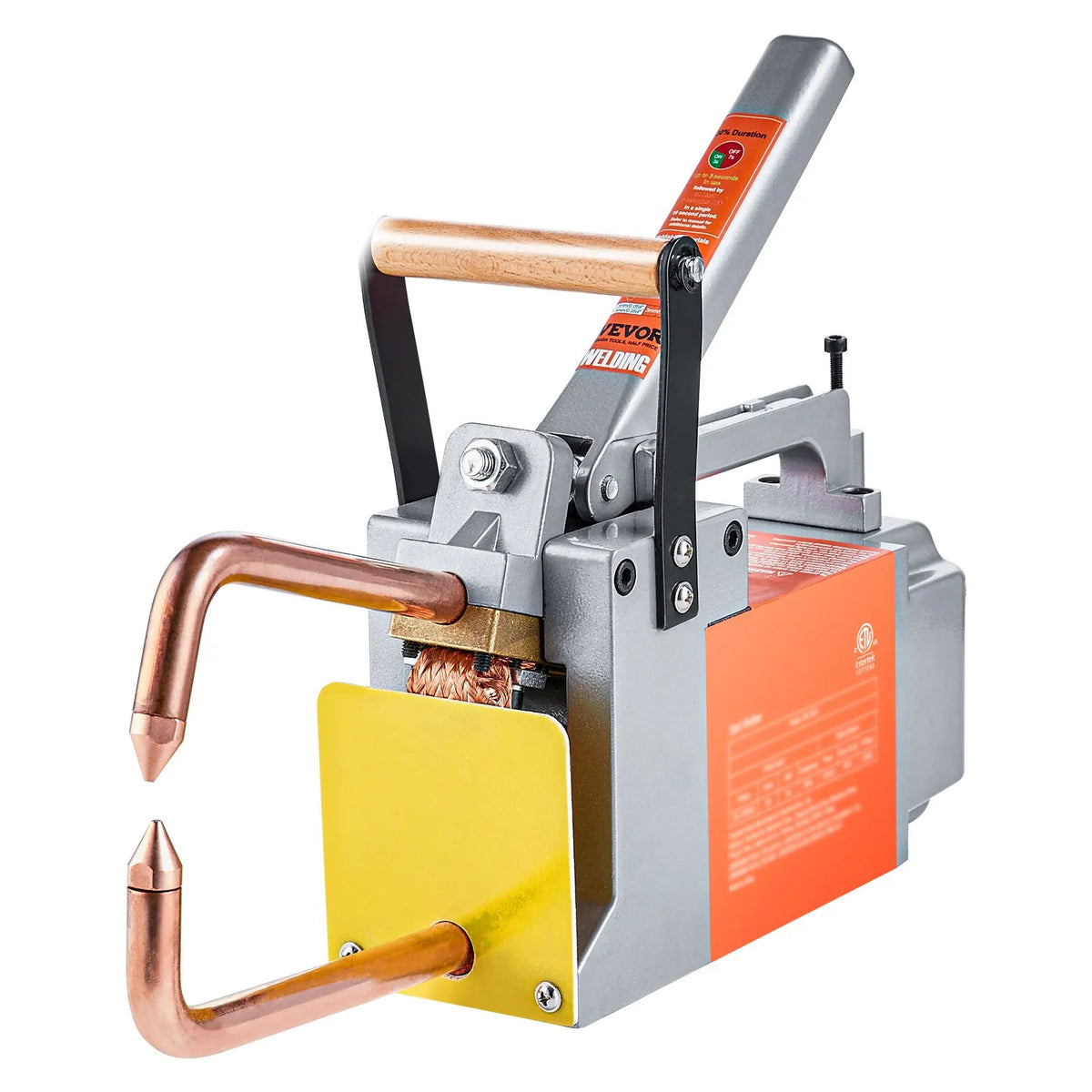 VEVOR DN-100E pārnēsājams punktmetinātājs 8 kVA ar 6500 A strāvu metāla lokšņu metināšanai