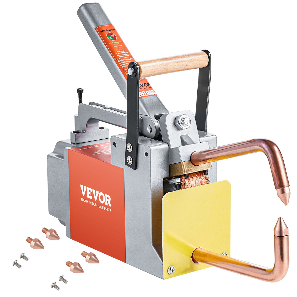 VEVOR DN-100E pārnēsājams punktmetinātājs 8 kVA ar 6500 A strāvu metāla lokšņu metināšanai