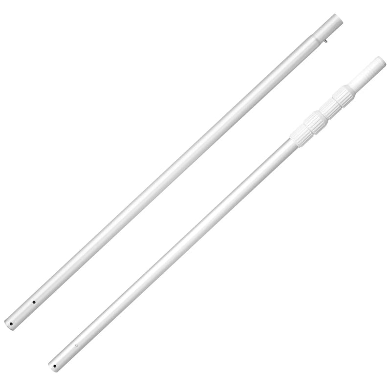 VEVOR Teleskopiskais baseina kāts, regulējams 1–3,65 m, profesionāls pagarināms tīrīšanas kāts ar pagarinājumu, izturīgs rokturis sietam, grābeklim, birstei un vakuuma uzgalim