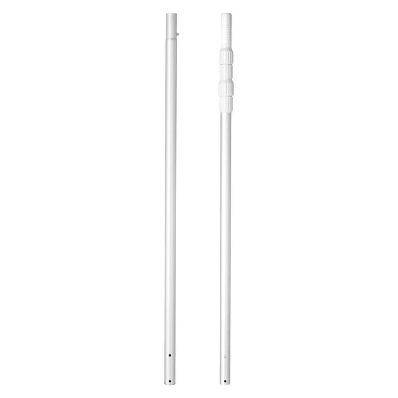 VEVOR Teleskopiskais baseina kāts, regulējams 1–3,65 m, profesionāls pagarināms tīrīšanas kāts ar pagarinājumu, izturīgs rokturis sietam, grābeklim, birstei un vakuuma uzgalim