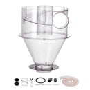 VEVOR cikona putekļu separators, 10,16 cm modernizējams cikona separators putekļu savācējiem, ABS putekļu atdalītājs ar 5,08 cm ārējā diametra savienotāju un šļūteni mitrās/sausās tīrīšanas putekļsūcējiem, piemērots 18,9–37,85 l tvertnei