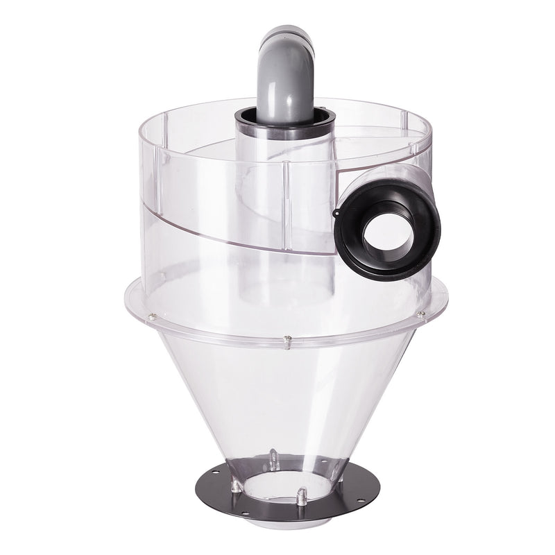VEVOR cikona putekļu separators, 10,16 cm modernizējams cikona separators putekļu savācējiem, ABS putekļu atdalītājs ar 5,08 cm ārējā diametra savienotāju un šļūteni mitrās/sausās tīrīšanas putekļsūcējiem, piemērots 18,9–37,85 l tvertnei