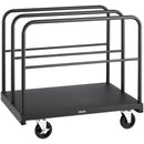 VEVOR 2 - in - 1 paneļu un platformas ratiņi līdz 816 kg, tērauda konstrukcija ar 4 sānu margām un grozāmiem riteņiem, piemēroti noliktavām, darbnīcām un būvlaukumiem, melni - ZEMLETES.LV