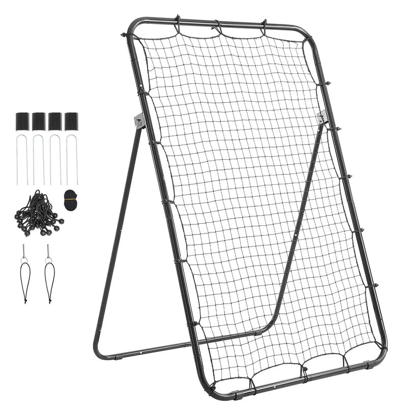 VEVOR beisbola un softbola atsitiena tīkls, 1210 × 1730 mm, Pitch Back trenažieris, 5 regulējami leņķi, sitiena mērķis, tērauda rāmis, metiens, ķeršana un laukuma treniņi