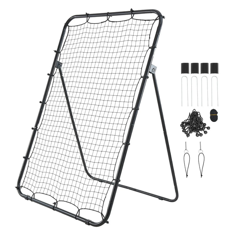 VEVOR beisbola un softbola atsitiena tīkls, 1210 × 1730 mm, Pitch Back trenažieris, 5 regulējami leņķi, sitiena mērķis, tērauda rāmis, metiens, ķeršana un laukuma treniņi