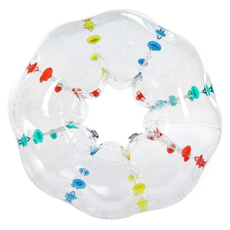 VEVOR piepūšamā bufera bumba 1 gab., 1,5 m ķermeņa sumo zorb bumba, 0,8 mm bieza PVC cilvēka kāmja burbuļbumba āra komandu spēlēm, dārzam, pagalmam un parkam, daudzkrāsu