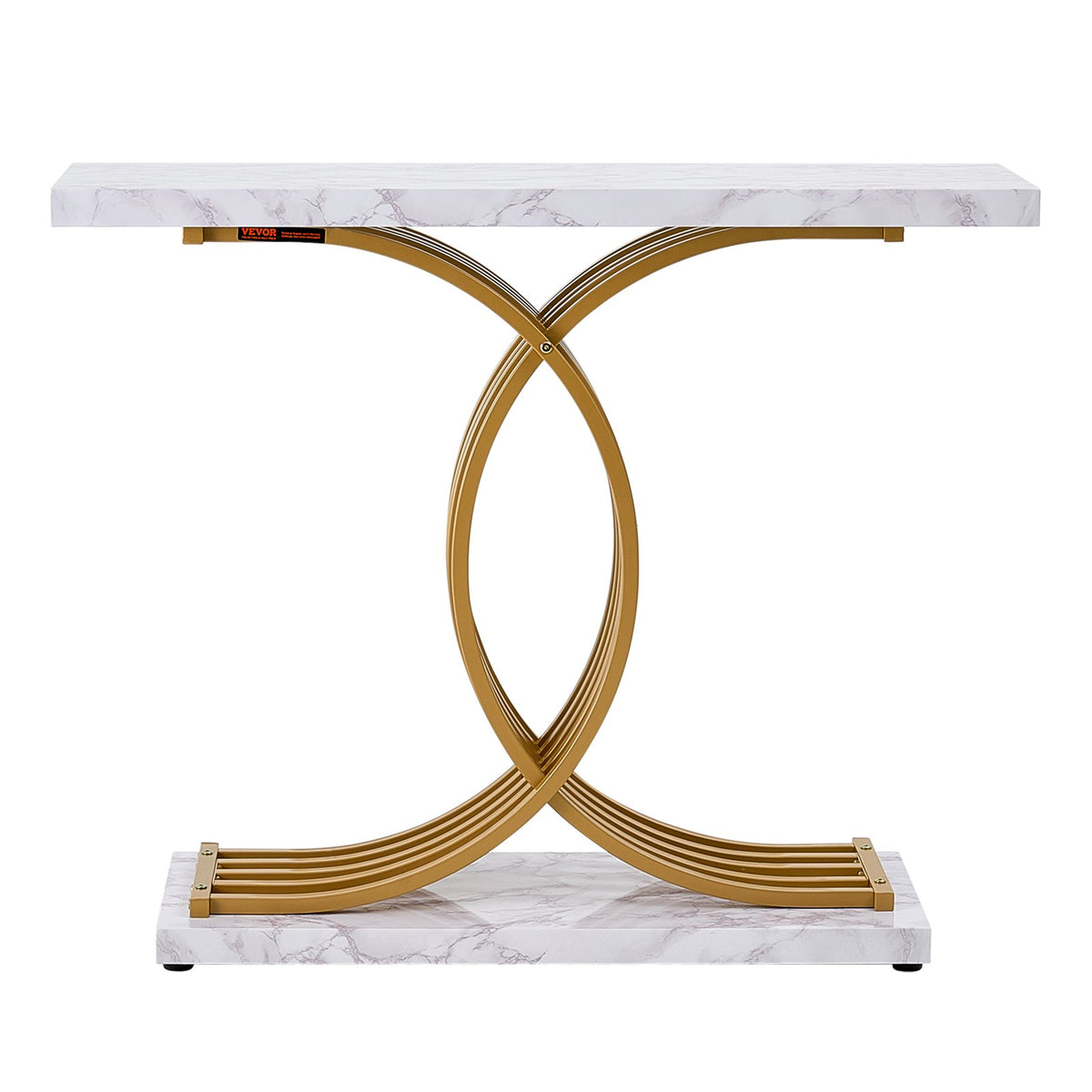 VEVOR šaurs konsoles galds aiz dīvāna, 100 × 30 × 81 cm, 1 līmenis, MDF virsma un metāla rāmis