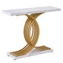 VEVOR šaurs konsoles galds aiz dīvāna, 100 × 30 × 81 cm, 1 līmenis, MDF virsma un metāla rāmis