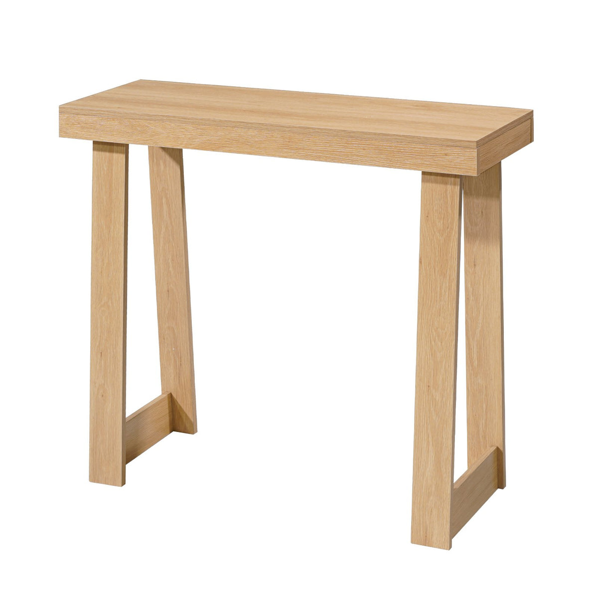 VEVOR 91,5 cm konsoles galds, šaurs galds aiz dīvāna ar 2 līmeņiem, dabīga koka krāsā, 50 kg